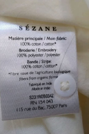 Robe Sézane Blanc en Coton