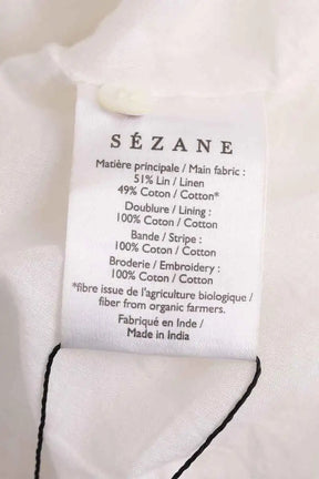 Robe Sézane Blanc en Coton