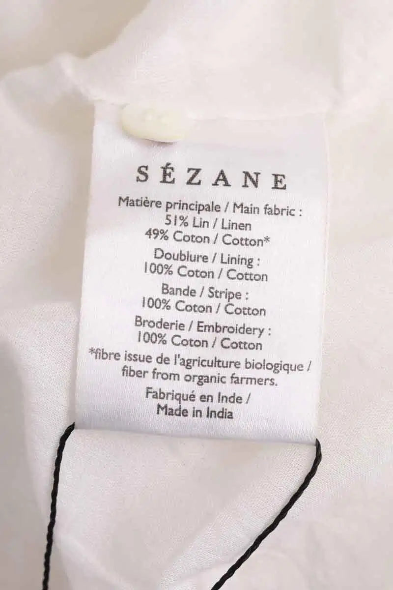 Robe Sézane Blanc en Coton