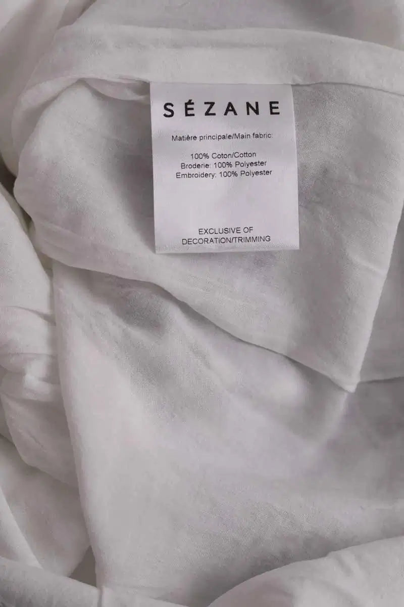 Robe Sézane Blanc en Coton