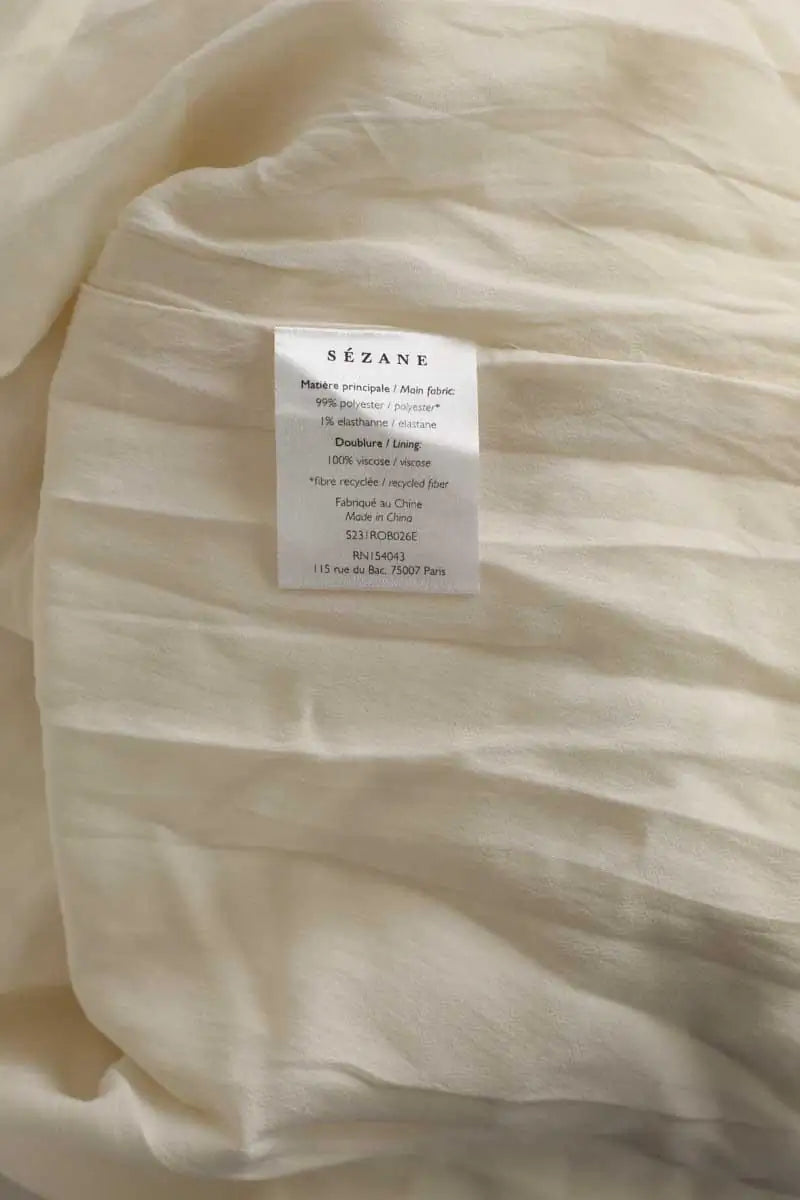 Robe Sézane Blanc en Polyester