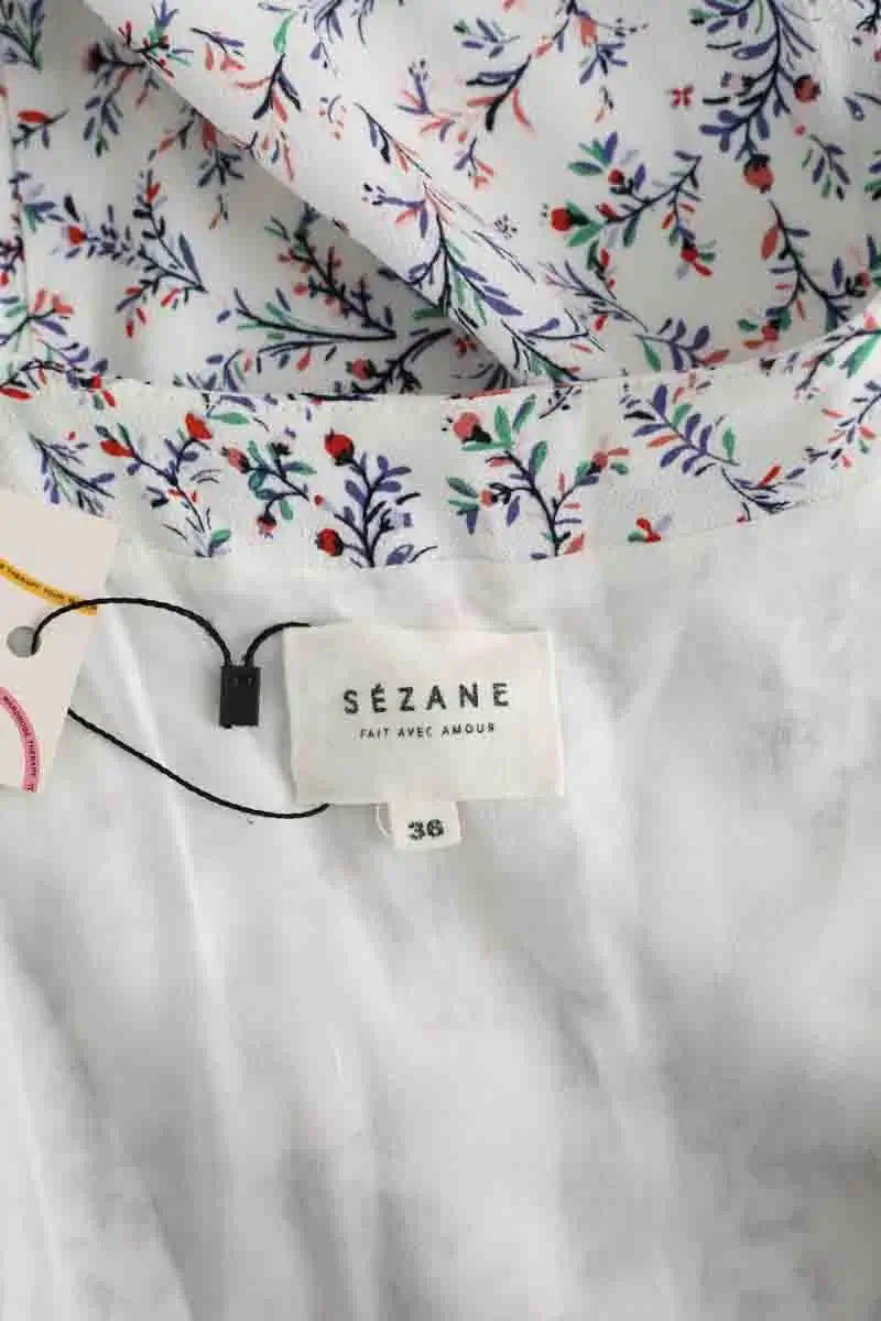 Robe Sézane Blanc en Synthétique
