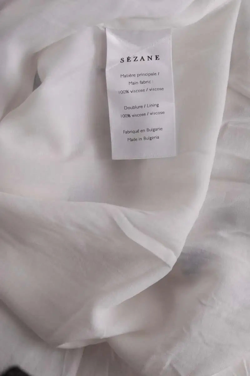 Robe Sézane Blanc en Viscose