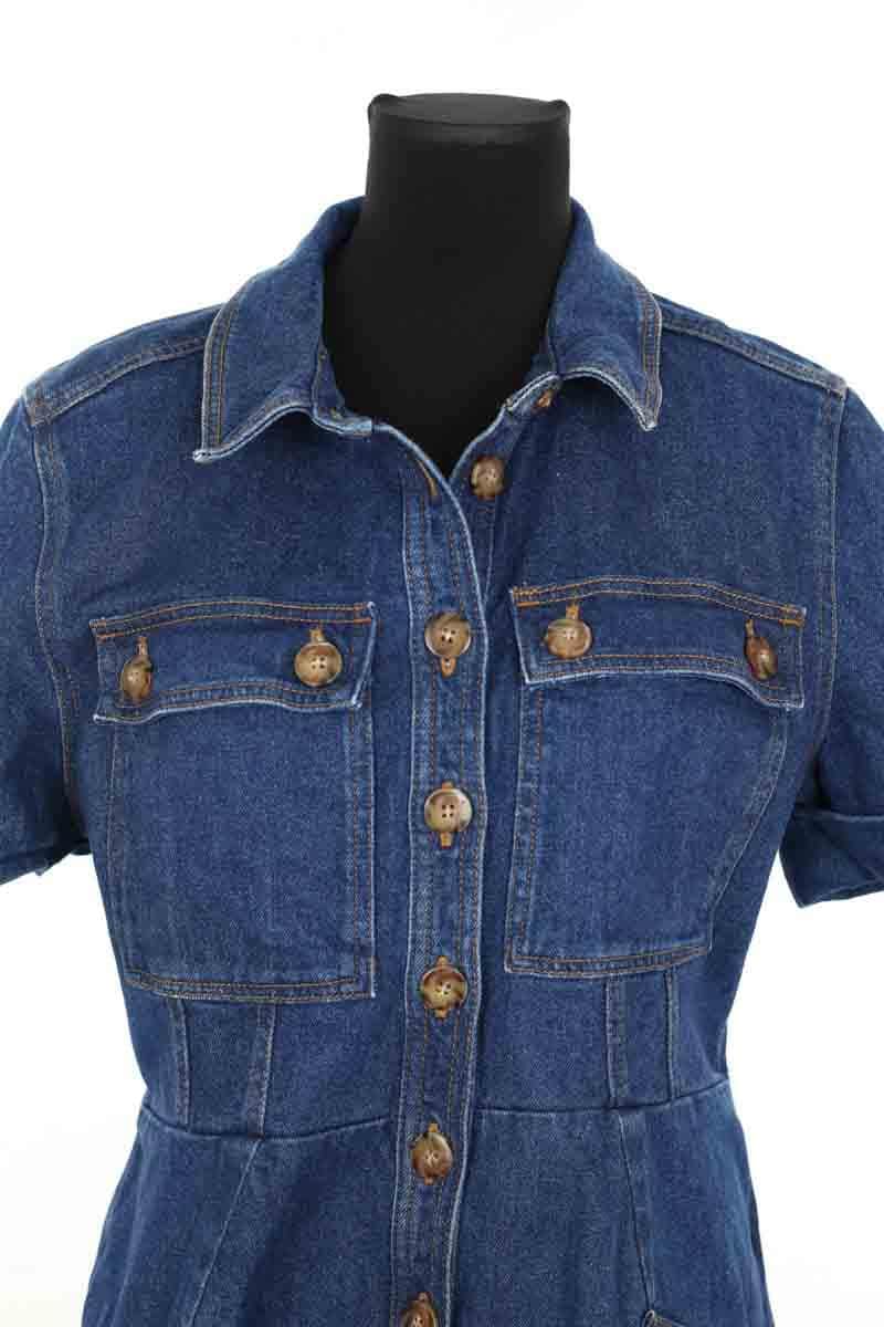Robe Sézane Bleu en Coton