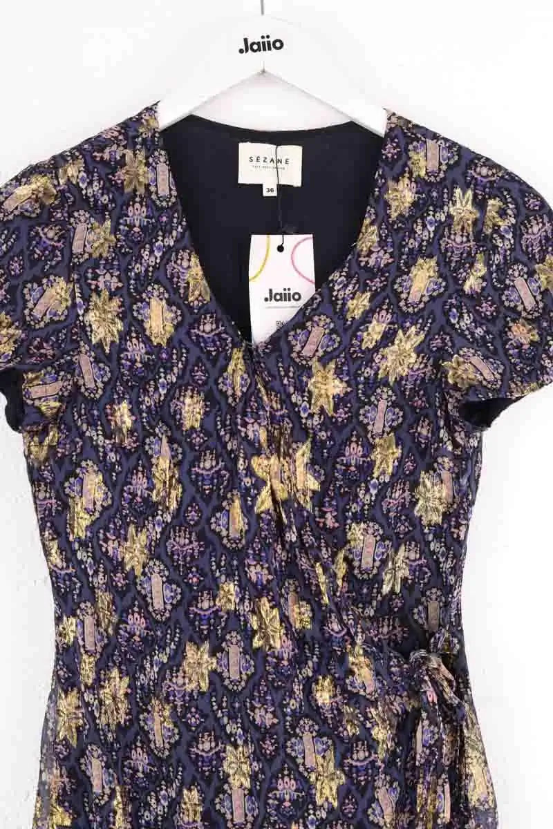 Robe Sézane Bleu en Soie