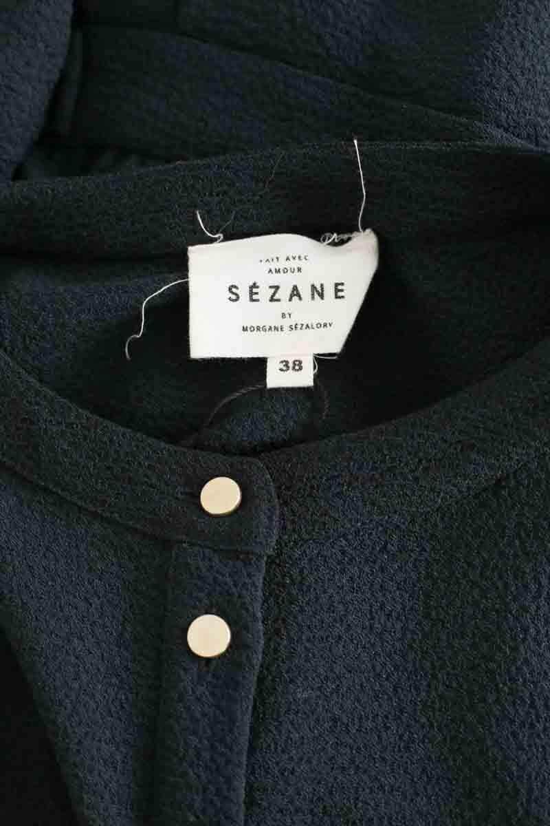 Robe Sézane Bleu en Viscose