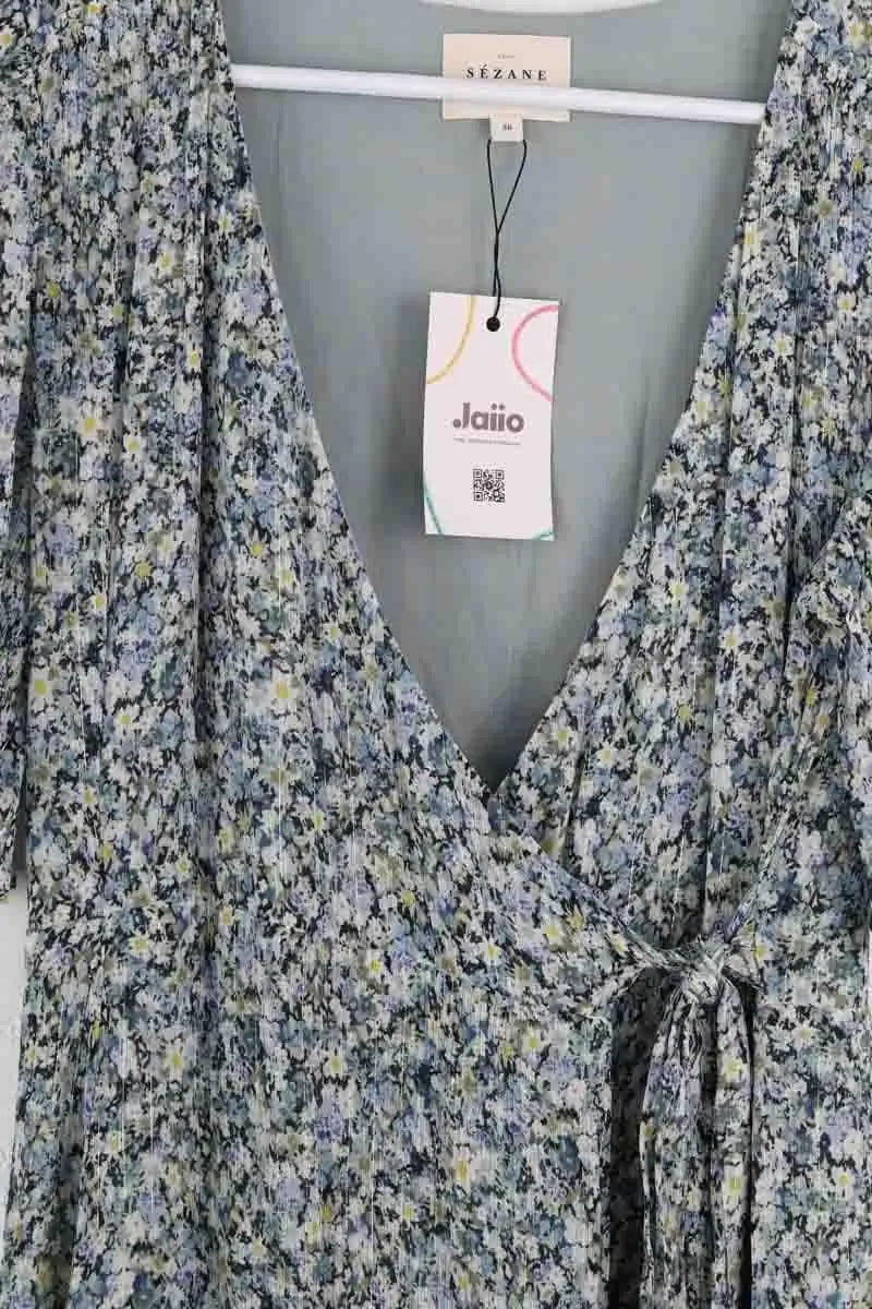 Robe Sézane Bleu en Viscose