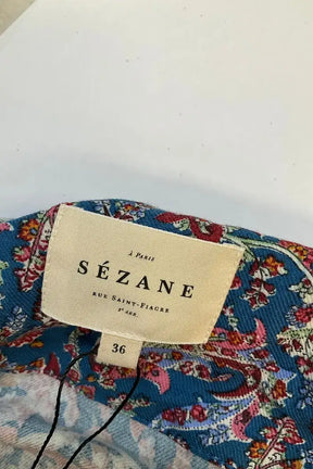 Robe Sézane Bleu en Viscose