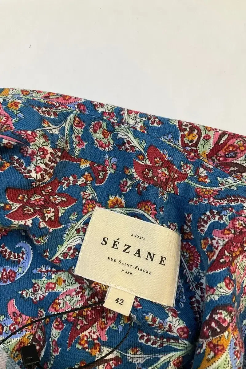 Robe Sézane Bleu en Viscose