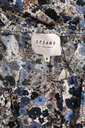 Robe Sézane Bleu en Viscose