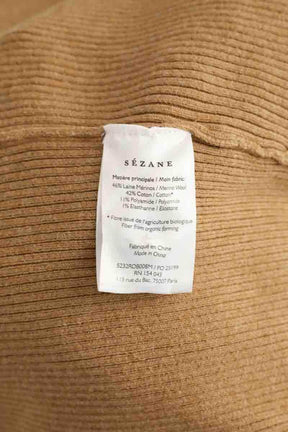 Robe Sézane Camel en Laine