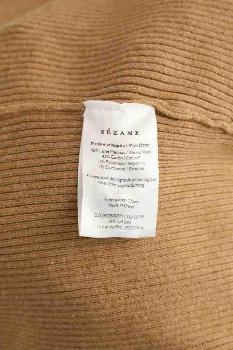 Robe Sézane Camel en Laine