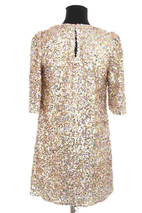 Robe Sézane Doré en Paillettes
