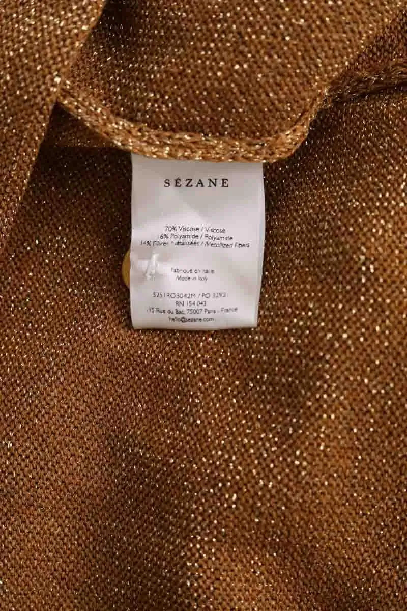 Robe Sézane Doré en Viscose