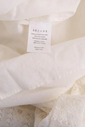 Robe Sézane Eva Ecru en Coton