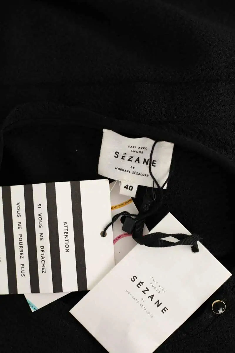 Robe Sézane Irina Noir en Synthétique