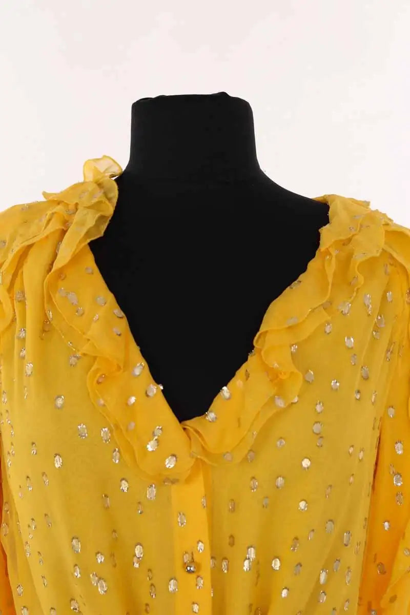 Robe Sézane Jaune en Coton