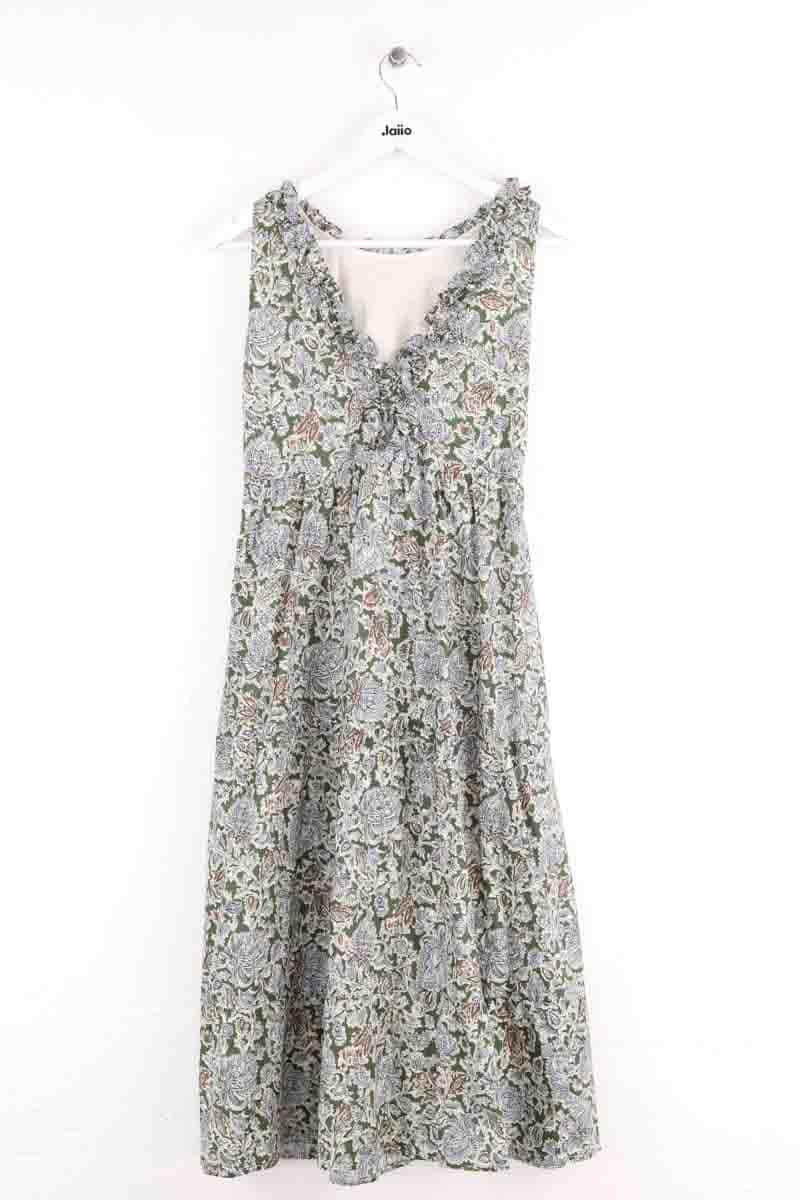 Robe Sézane Josia imprime jaidhpur Kaki en Coton