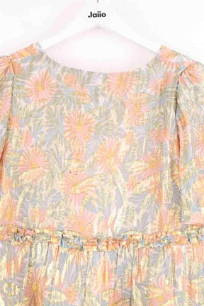 Robe Sézane Laureline jungle print Doré en Soie