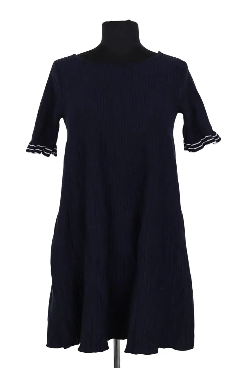 Robe Sézane Marine en Coton, taille S - Seconde Main