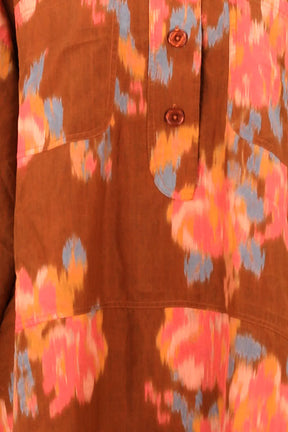 Robe Sézane Marron en Soie