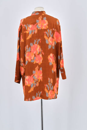 Robe Sézane Marron en Soie