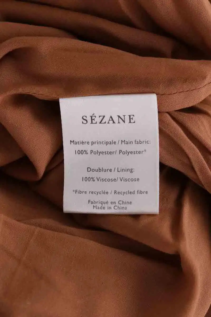 Robe Sézane Marron en Synthétique