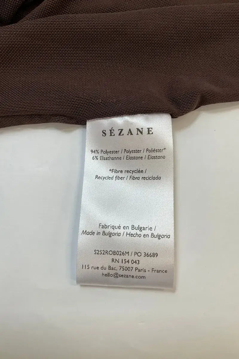 Robe Sézane Marron en Synthétique