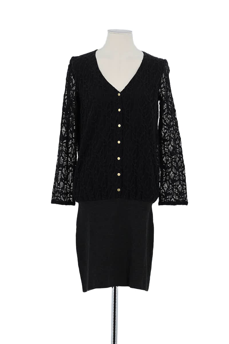 Robe Sézane Noir en Coton, taille M - Seconde Main