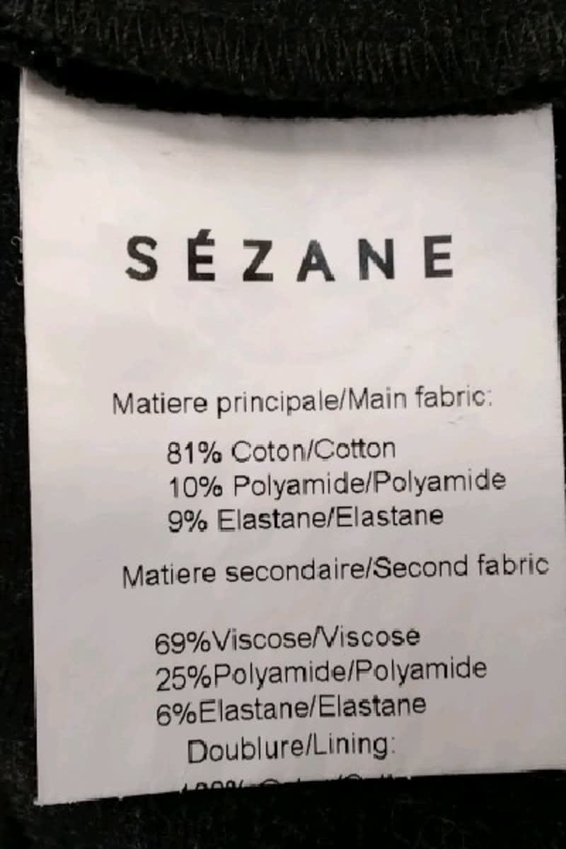 Robe Sézane Noir en Coton