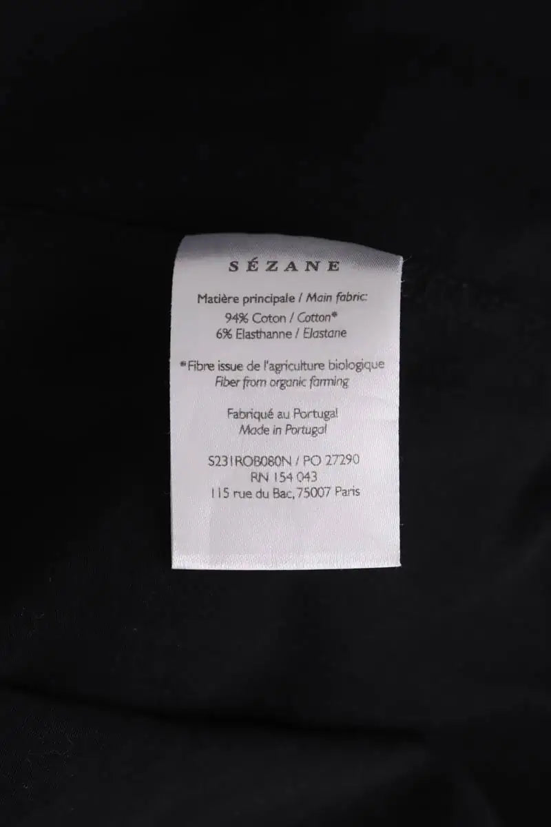 Robe Sézane Noir en Coton