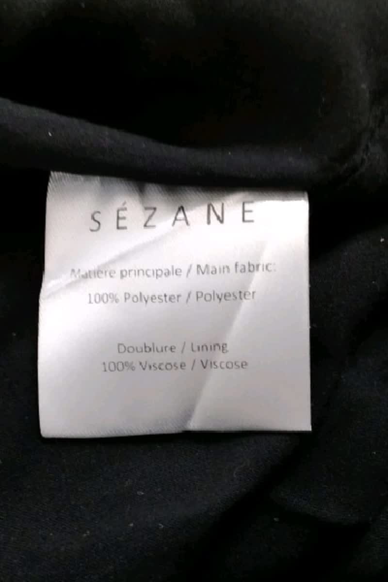 Robe Sézane Noir en Polyester