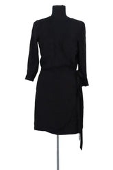 Robe Sézane Noir en Soie, taille L - Seconde Main