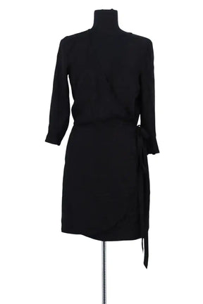 Robe Sézane Noir en Soie, taille L - Seconde Main