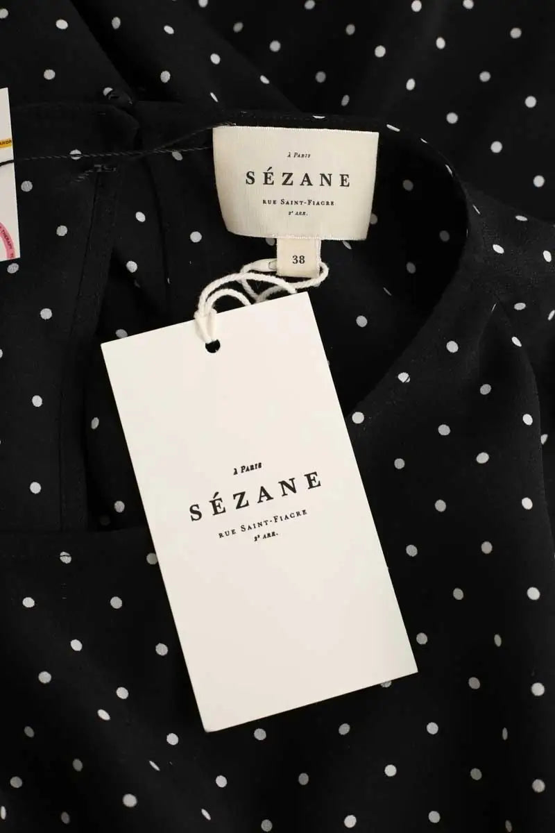 Robe Sézane Noir en Soie