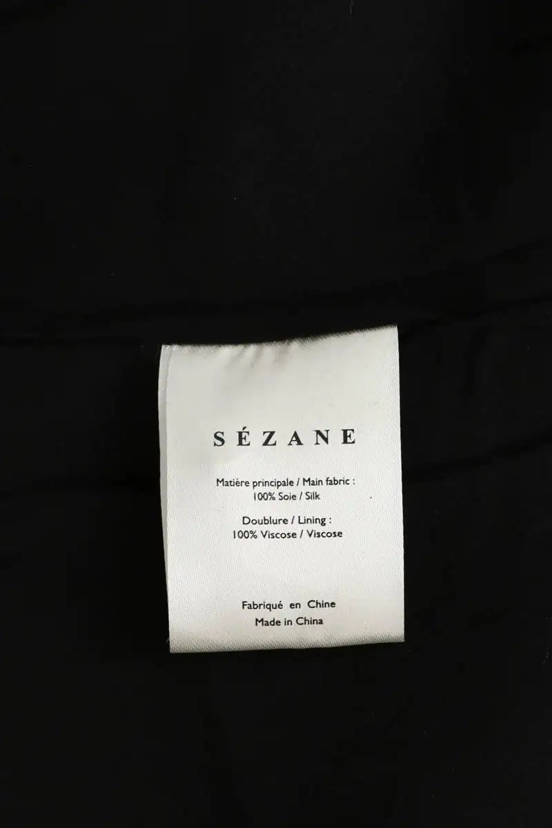 Robe Sézane Noir en Soie