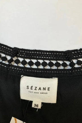 Robe Sézane Noir en Soie