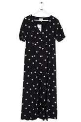 Robe Sézane Noir en Synthétique, taille S - Seconde Main