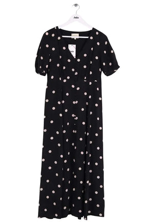 Robe Sézane Noir en Synthétique, taille S - Seconde Main