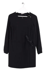 Robe Sézane Noir en Synthétique, taille XS - Seconde Main