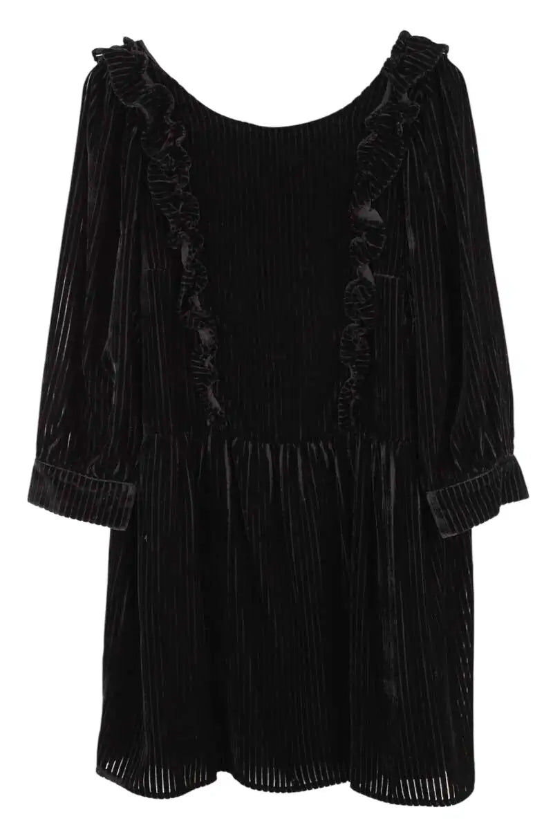 Robe Sézane Noir en Velours, taille XL - Seconde Main