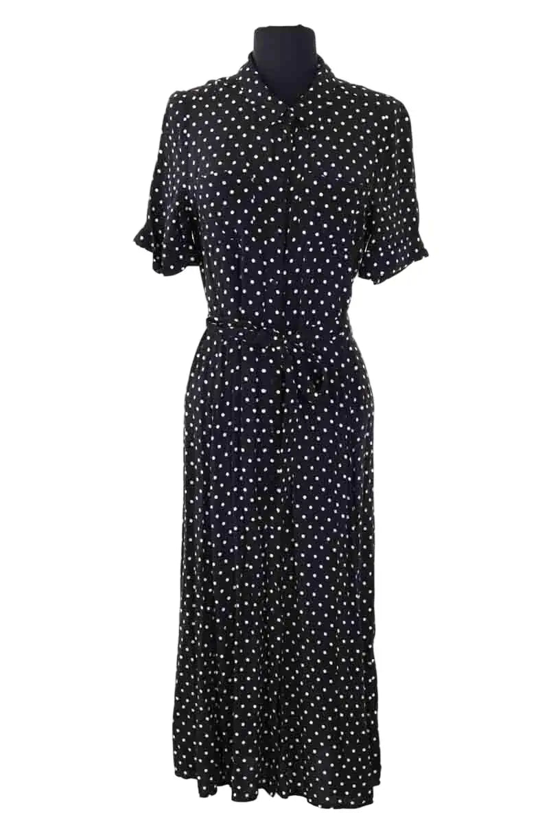 Robe Sézane Noir en Viscose, taille M - Seconde Main