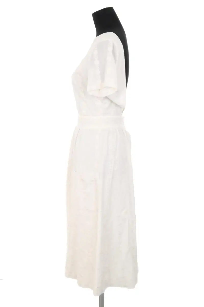 Robe Sézane Odalie Ecru en Coton