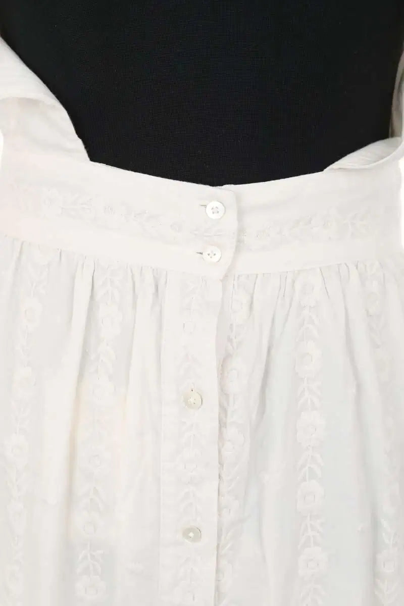Robe Sézane Odalie Ecru en Coton