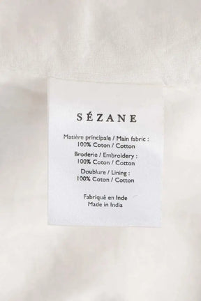 Robe Sézane Odalie Ecru en Coton