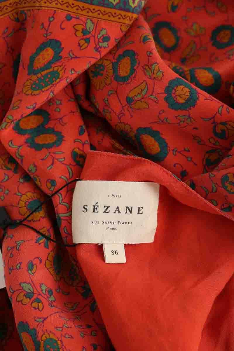Robe Sézane Orange en Soie