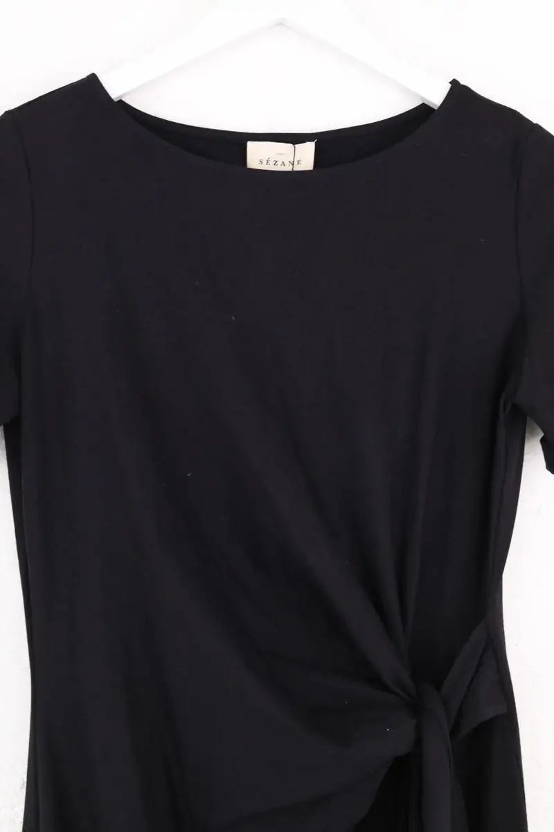 Robe Sézane Pippa Noir en Coton