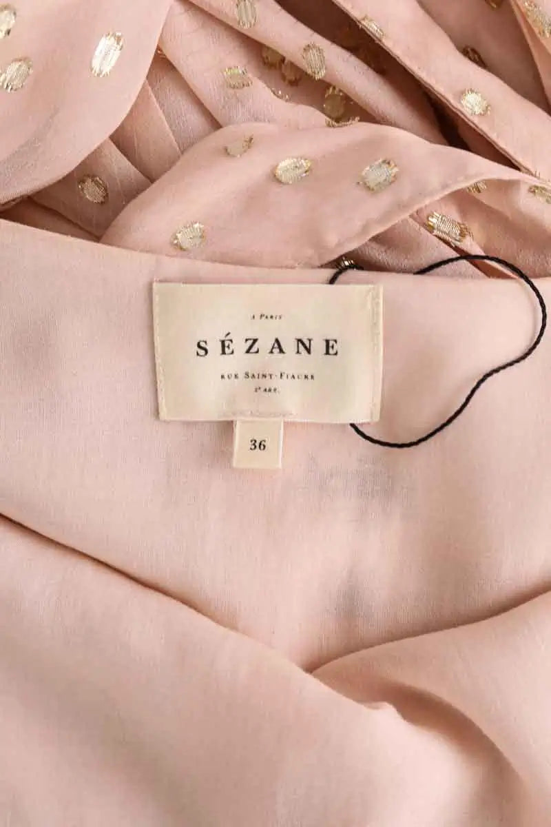 Robe Sézane Rose en Soie