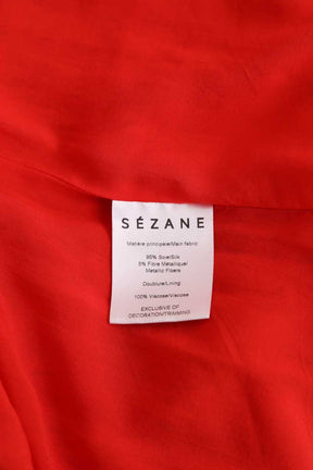 Robe Sézane Rouge en Soie
