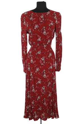 Robe Sézane Rouge en Synthétique, taille S - Seconde Main
